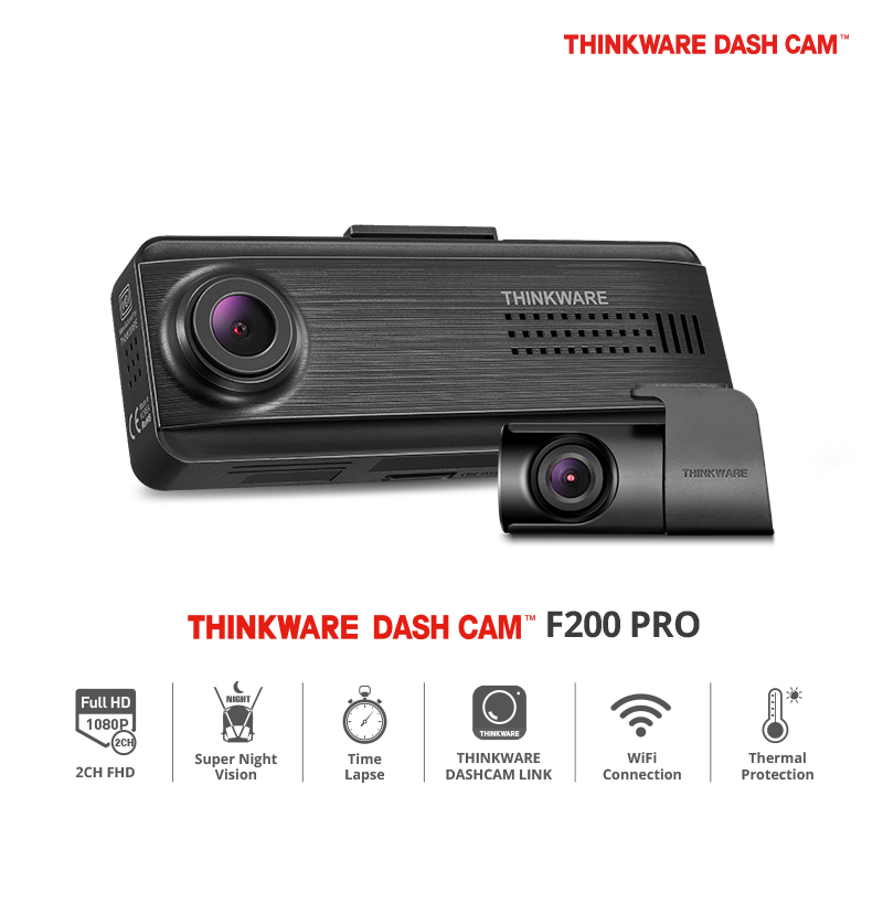 thinkware f200 front and rear camera